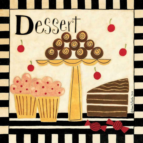 Dessert White Modern Wood Framed Art Print with Double Matting by DiPaolo, Dan