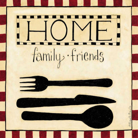 Family+Friends White Modern Wood Framed Art Print with Double Matting by DiPaolo, Dan