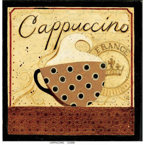 Cappuccino White Modern Wood Framed Art Print by DiPaolo, Dan