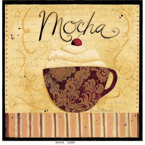Mocha Gold Ornate Wood Framed Art Print with Double Matting by DiPaolo, Dan