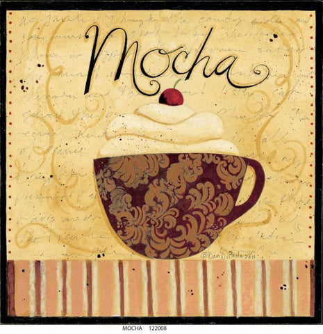 Mocha White Modern Wood Framed Art Print with Double Matting by DiPaolo, Dan