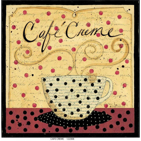 Cafe Cream 2 Black Modern Wood Framed Art Print with Double Matting by DiPaolo, Dan