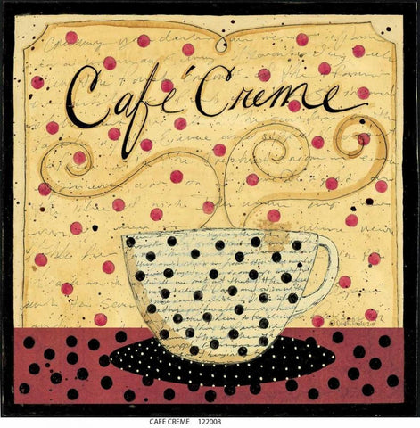 Cafe Cream 2 White Modern Wood Framed Art Print with Double Matting by DiPaolo, Dan