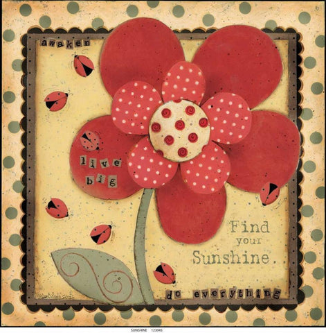 Sunshine White Modern Wood Framed Art Print with Double Matting by DiPaolo, Dan