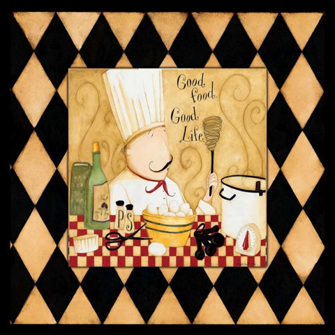 Table Of Joy Black Modern Wood Framed Art Print by DiPaolo, Dan