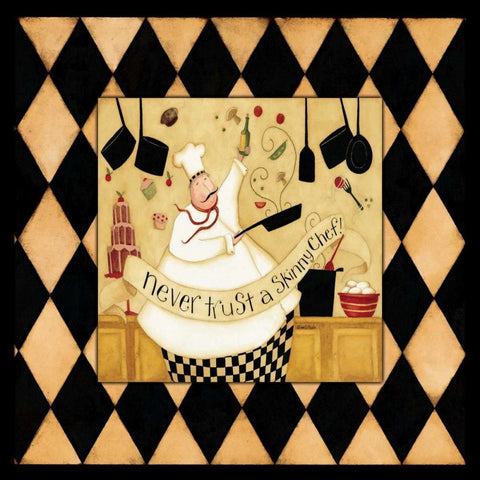 Main Chef Black Ornate Wood Framed Art Print with Double Matting by DiPaolo, Dan