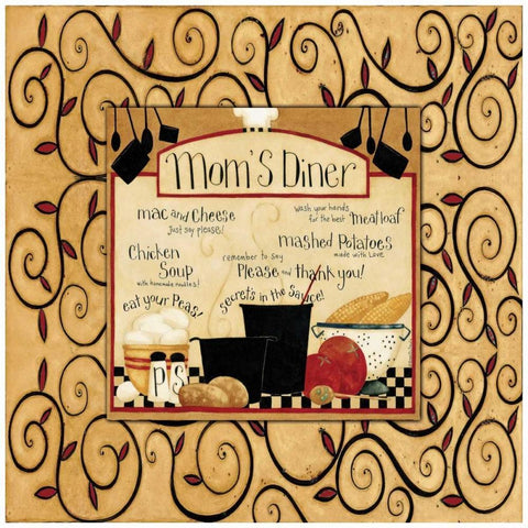 Eat Your Dinner Black Modern Wood Framed Art Print with Double Matting by DiPaolo, Dan