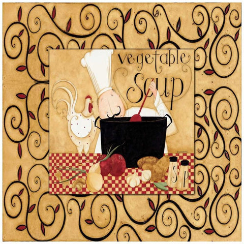 Soup Chef Black Modern Wood Framed Art Print by DiPaolo, Dan