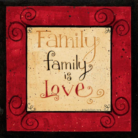 Family Gold Ornate Wood Framed Art Print with Double Matting by DiPaolo, Dan