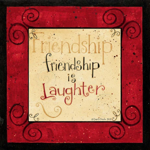 Friendship Black Modern Wood Framed Art Print by DiPaolo, Dan