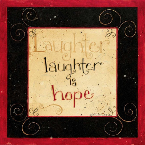 Laughter Gold Ornate Wood Framed Art Print with Double Matting by DiPaolo, Dan