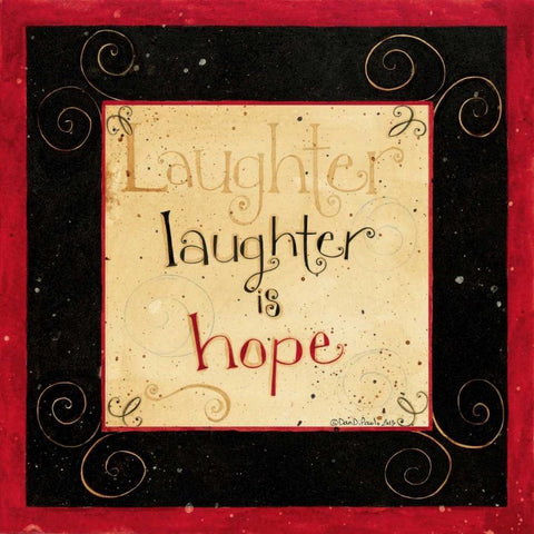 Laughter Black Ornate Wood Framed Art Print with Double Matting by DiPaolo, Dan