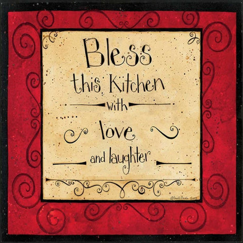 Bless 2 Black Modern Wood Framed Art Print with Double Matting by DiPaolo, Dan