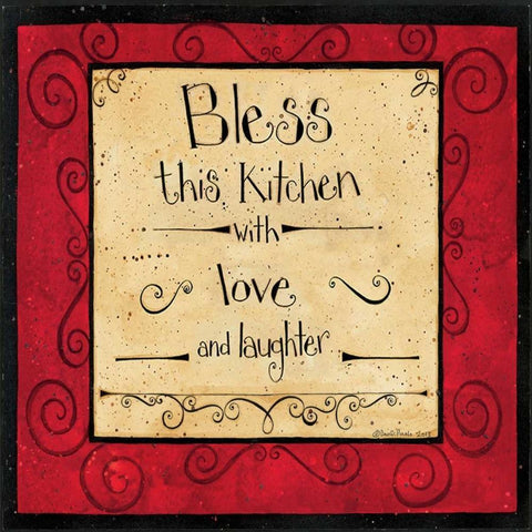 Bless 2 White Modern Wood Framed Art Print with Double Matting by DiPaolo, Dan