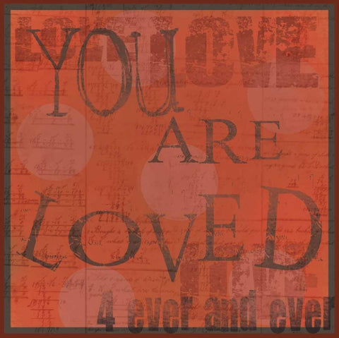 You Are Loved Black Ornate Wood Framed Art Print with Double Matting by DiPaolo, Dan