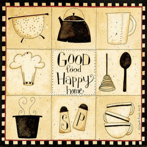 Good Food White Modern Wood Framed Art Print with Double Matting by DiPaolo, Dan