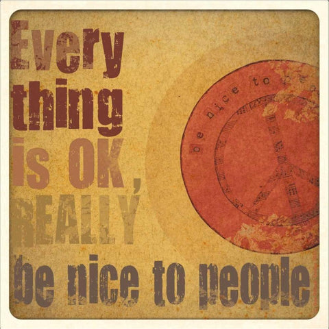 Everything Is OK Gold Ornate Wood Framed Art Print with Double Matting by DiPaolo, Dan