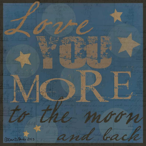 Love You More Final Gold Ornate Wood Framed Art Print with Double Matting by DiPaolo, Dan