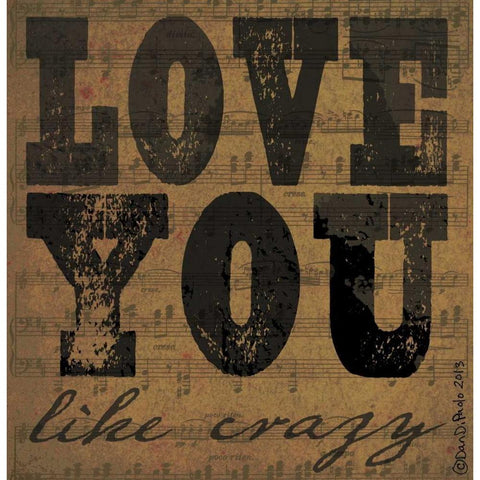 Love Like Crazy Gold Ornate Wood Framed Art Print with Double Matting by DiPaolo, Dan