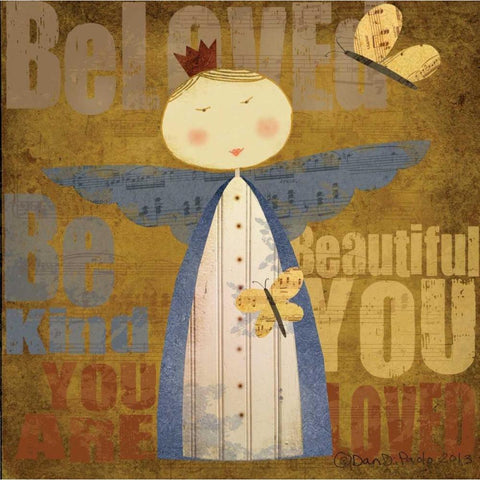 Beautiful You Black Modern Wood Framed Art Print with Double Matting by DiPaolo, Dan