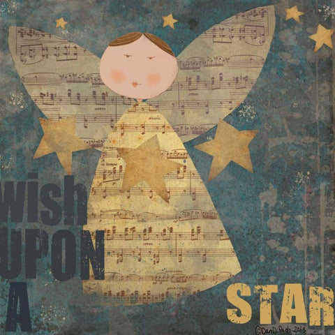 Star Angel 6 White Modern Wood Framed Art Print by DiPaolo, Dan