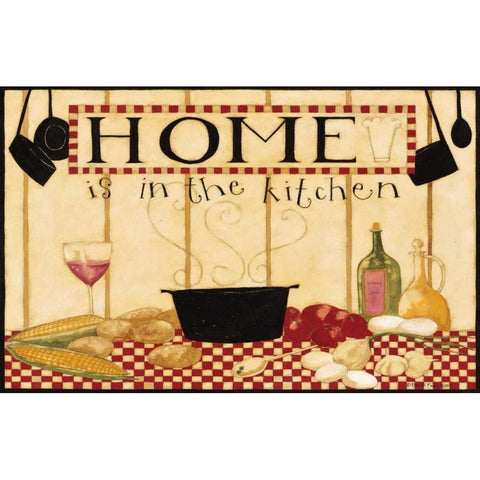 Home Is In The Kitchen 2 White Modern Wood Framed Art Print by DiPaolo, Dan