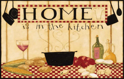 Home Is In The Kitchen 2 Black Ornate Wood Framed Art Print with Double Matting by DiPaolo, Dan