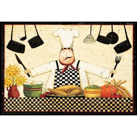 Lets Cook Lets Eat Gold Ornate Wood Framed Art Print with Double Matting by DiPaolo, Dan