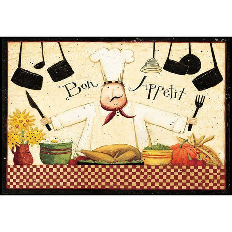 Bon Appetit White Modern Wood Framed Art Print by DiPaolo, Dan