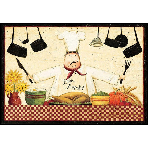 Bon Appetit Black Modern Wood Framed Art Print with Double Matting by DiPaolo, Dan