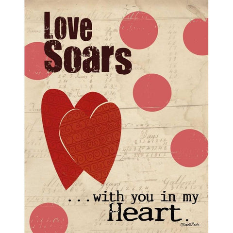 Hearts White Modern Wood Framed Art Print by DiPaolo, Dan