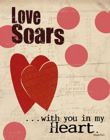 Hearts White Modern Wood Framed Art Print with Double Matting by DiPaolo, Dan