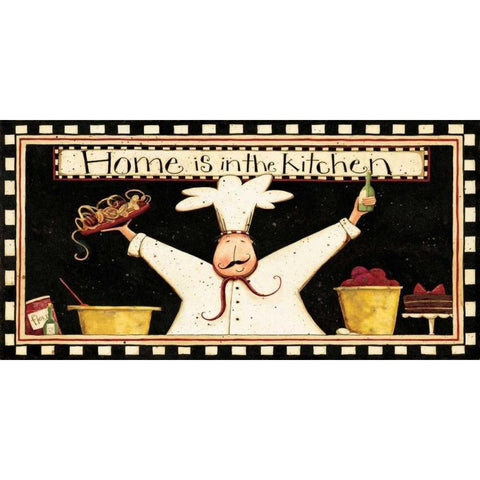 Happy Chef Black Modern Wood Framed Art Print with Double Matting by DiPaolo, Dan