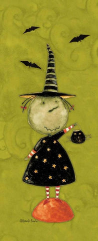 Treat Girl Black Ornate Wood Framed Art Print with Double Matting by DiPaolo, Dan