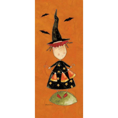 Trixie Witch Black Modern Wood Framed Art Print by DiPaolo, Dan