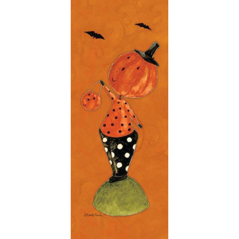 Orange Boy Black Modern Wood Framed Art Print with Double Matting by DiPaolo, Dan