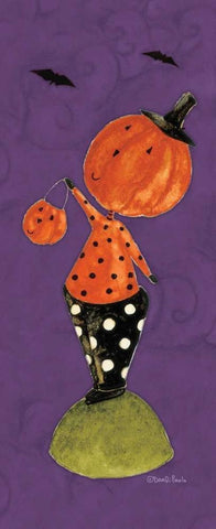 Purple Boy White Modern Wood Framed Art Print with Double Matting by DiPaolo, Dan