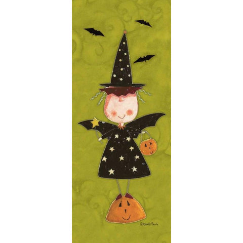 Batty Girl Black Modern Wood Framed Art Print with Double Matting by DiPaolo, Dan