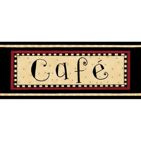 City Cafe Gold Ornate Wood Framed Art Print with Double Matting by DiPaolo, Dan