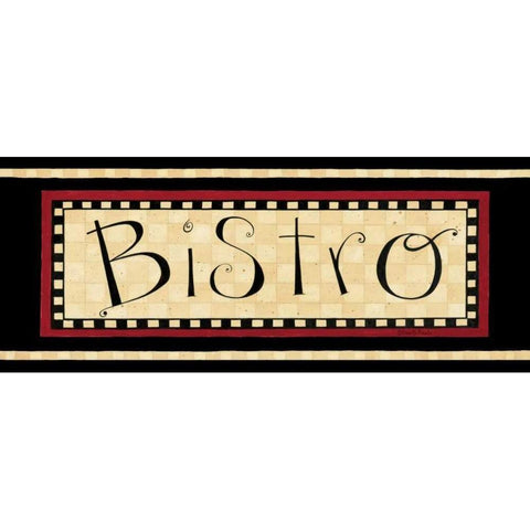 City Bistro Black Modern Wood Framed Art Print with Double Matting by DiPaolo, Dan