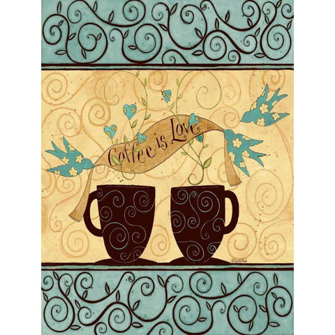 Strong Coffee Gold Ornate Wood Framed Art Print with Double Matting by DiPaolo, Dan