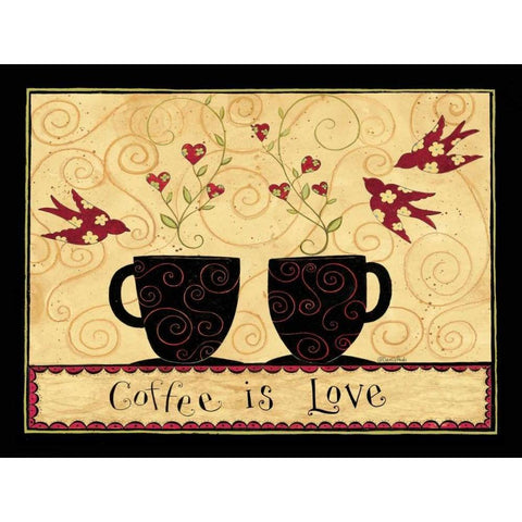 Blended Coffee White Modern Wood Framed Art Print by DiPaolo, Dan