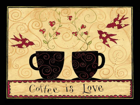 Blended Coffee Black Ornate Wood Framed Art Print with Double Matting by DiPaolo, Dan