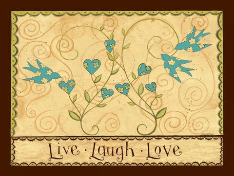 Love White Modern Wood Framed Art Print with Double Matting by DiPaolo, Dan
