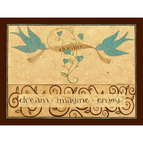 Enjoy White Modern Wood Framed Art Print by DiPaolo, Dan