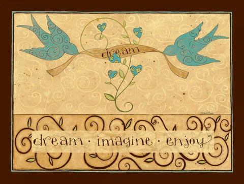 Enjoy Black Ornate Wood Framed Art Print with Double Matting by DiPaolo, Dan
