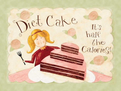 Diet Cake Black Ornate Wood Framed Art Print with Double Matting by DiPaolo, Dan