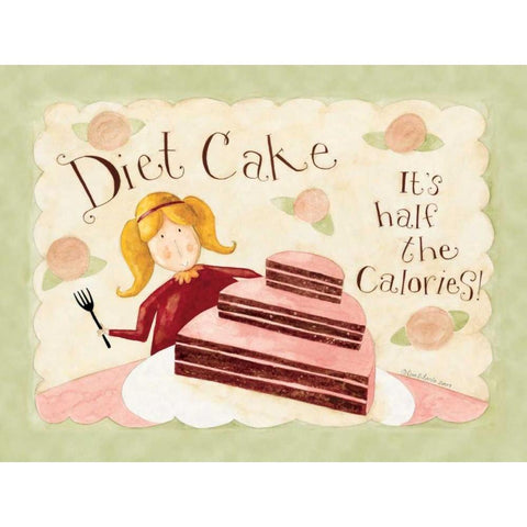 Diet Cake Black Modern Wood Framed Art Print with Double Matting by DiPaolo, Dan