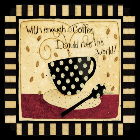Just One More Cup Gold Ornate Wood Framed Art Print with Double Matting by DiPaolo, Dan