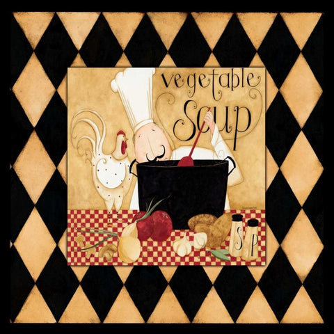 Make A Good Soup Gold Ornate Wood Framed Art Print with Double Matting by DiPaolo, Dan